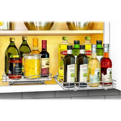 Lynk Professional Slide Out Vertical 12.25" Single Metal Spice Rack Silver: Kitchen Cupboard Organizer, Pull Out Storage — фото 3