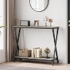 2-Tier Narrow Console Table ¨C Entryway & Sofa Side Table for Hallway, Living Room, Bedroom, Kitchen Counter, and Display Table Behind Couch - 4 of 4