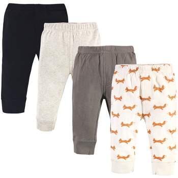 Touched by Nature Baby and Toddler Boy Organic Cotton Pants 4pk, Fox