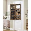 SONGMICS 2 Drawers Mirror Jewelry Cabinet Makeup Armoire Organizer, Wall or Door Mount Storage Cabinet - 2 of 4