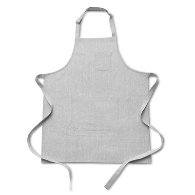 Solino Home Kitchen Linen Apron Blue 32 x 27 Inches