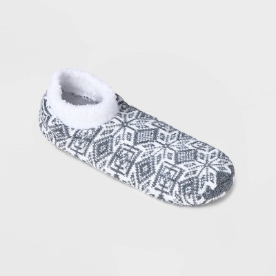 Image of Women's Mosaic Pattern Double Lined Cozy Booties - A New Day™ Heather Gray 4-10