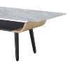 NicBex Modern 47" Rectangle Coffee Table with Storage Shelf, Faux Marble Top and Metal Legs for Living Room - 3 of 4