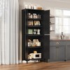 71" Tall Kitchen Pantry Cabinet, 5 Tier Freestanding Food Storage Cabinet with 4 Doors and Adjustable Shelves - 4 of 4