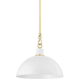 Mitzi Camille 1 - Light Pendant in  Aged Brass/White - 1 of 3