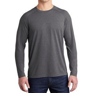 Mafoose Men's Tri-Blend Long Sleeve Wicking Raglan Tee for Active Comfort - 1 of 4