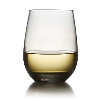 Libbey Classic Smoke All-Purpose Stemless Wine Glasses, 15.25-ounce, Set of 6