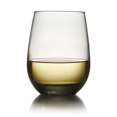 Libbey Classic Smoke All-purpose Stemless Wine Glasses, 15.25
