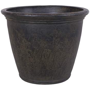 Sunnydaze Indoor/Outdoor Patio, Garden, or Porch Weather-Resistant Double-Walled Anjelica Flower Pot Planter - 24"