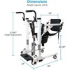 Foldable Patient Transfer Lift Chair Portable Car Bathroom Wheelchair Hydraulic - 2 of 4