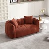 Loveseat Soft Bean Bag Chair High Resilience Foam Core Chenille Handle Armrests Square Recliner Gaming Reading TV Living Room - 2 of 4
