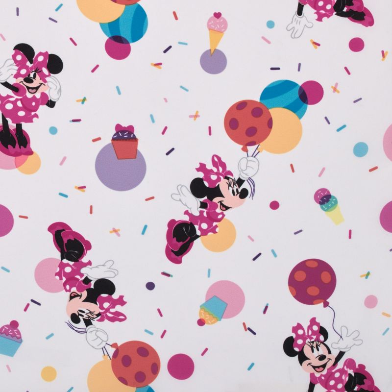 Disney Minnie Mouse Let's Party Pink, Lavender, and White Balloons, Cupcakes, and Confetti Preschool Nap Pad Sheet, 3 of 6