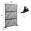 Dovelina 72"x47" Metal Privacy Screen 3 Panels Freestanding Partitions and Room Divider - 4 of 4