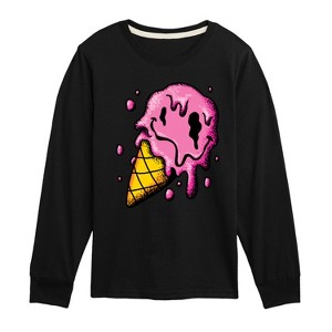 Boys' - Instant Message - Hot Weather & Melting Ice Cream Long Sleeve Graphic T-Shirt - 1 of 4