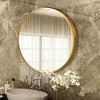 Spassway 28"H x 28"W Round Versatile Decorative Aluminum Alloy Mirror Art Designs for Living Room Bedroom Entryway Office Home Black/Gold Available - 2 of 4
