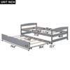 Twin Size Daybed, Wooden Platform Bed Frame with Twin Size Trundle Bed -ModernLuxe - 3 of 4