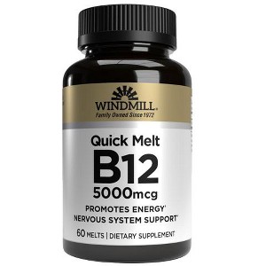 Windmill Quick Melt Vitamin B-12 5000 MCG Dietary Supplement 60 Ct - 1 of 2
