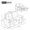LOVMOR 57.4" Pull Out Sofa Bed,Sleeper Sofa Bed with Twin Size Mattress Pad, 2-in-1 Pull Out Couch Bed with Two USB Ports - 2 of 4