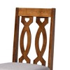 Set of 4 Cherese Fabric Upholstered Wood Dining Chairs Gray/Walnut - Baxton Studio - 2 of 4
