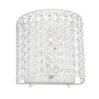 1-Light 8" Modern Contemporary Crystal and Metal Wall Sconce - Lalia Home