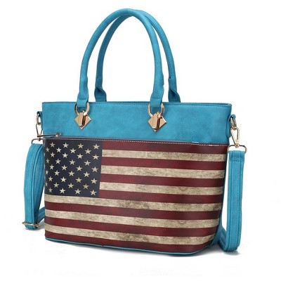 MKF Collection Lilian Vegan Leather Women’s FLAG Tote Bag by Mia K