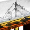 NutriChef NCGDS08 Home Bar 1100ml Glass Barrel Whiskey and Wine Carafe Alcohol Decanter Set with Spigot, Stopper and Glasses (2 Pack) - 4 of 4