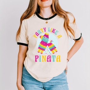 Simply Sage Market Party Like A Pinata Ringer Tee - 1 of 4