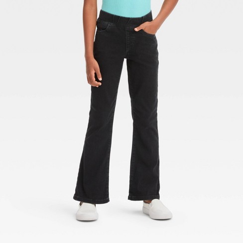 Girls' Mid-rise Pull-on Flare Jeans - Cat & Jack™ Black 4 : Target