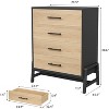 Garvee 38.6 Inch 4-Drawer Tall Bedroom Dresser with Anti-Tip Safety Waterproof Desktop Polished Engineered - 4 of 4