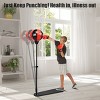 Costway Kids Punching Bag w/Adjustable Stand Boxing Gloves Boxing Set, Red - 3 of 4