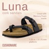 CUSHIONAIRE Luna Cork Footbed Women's Sandals-Comfortable Slip-On Slides with Adjustable Straps & Memory Foam|Beach Essential Summer Sandals for Women - 2 of 4