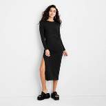 Women's Long Sleeve Side Cut Out Knit Midi Dress - Future Collective™ with Gabriella Karefa-Johnson