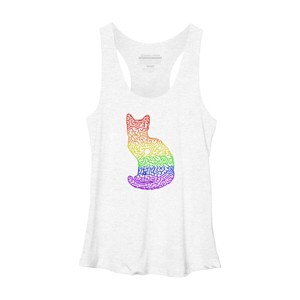 Adult Design By Humans Pride Rainbow Cat Maze By MisoKnotty Racerback Tank Top - 1 of 2