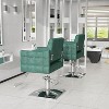 Karl Home Pink Heavy Duty Hydraulic Hair Stylist Salon Chair wiht Diamond Accents - 2 of 4