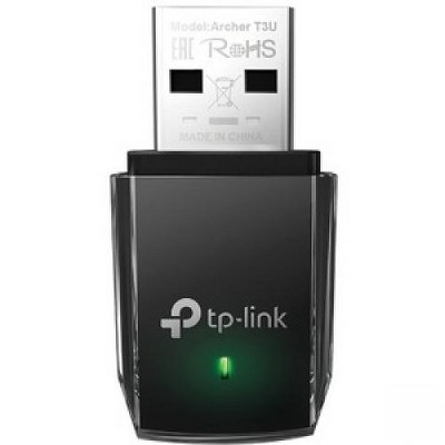 TP-Link Archer T3U IEEE 802.11ac - Wi-Fi Adapter for Notebook - USB 3.0 - 1.27 Gbit/s - 2.40 GHz ISM - 5 GHz UNII - External