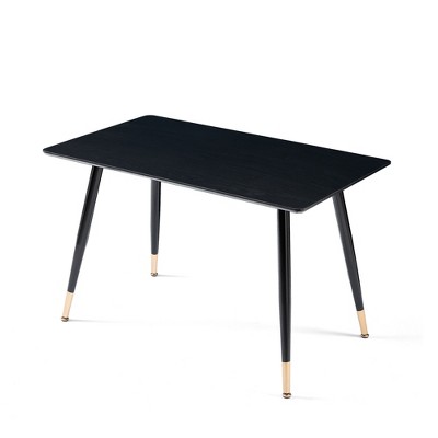 Vynxaria Black Modern Kitchen Dining Table for Smart Home