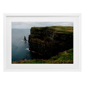Stupell Industries Scenic Ireland Cliffs Framed Print Under Glass Art, White, 23" x 17" - 1 of 4