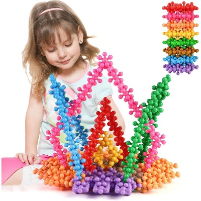 Attop 200 Pieces Building Blocks Kids Toys Educational Discs Sets Interlocking Solid Plastic for Preschool Boys and Girls Aged 3+