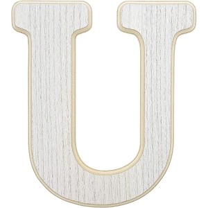Genie Crafts Unfinished Wood 12-Inch Decorative Letters U Alphabet for DIY Crafts & Home Wall Decor - 1 of 4