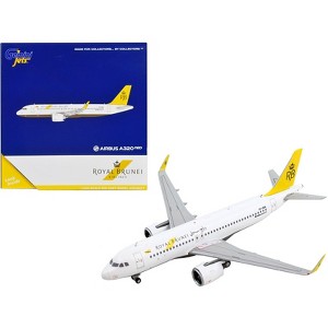 Airbus A320neo Commercial Aircraft "Royal Brunei Airlines" White with Yellow Tail 1/400 Diecast Model Airplane by GeminiJets - 1 of 3