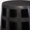 Uttermost Patchwork Gridded Black Garden Stool - 4 of 4