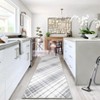 Washable Modern Striped Rug Non Slip Low Pile Rug Soft Throw Floor Cover Foldable Indoor Carpet for Living Room Bedroom Nursery - 2 of 4