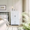 Carved Wood Storage Cabinet with Drawers, Tall Sideboard Pantry Cabinet for Entryway, Bedroom, or Dining Room-The Pop Home - 3 of 4
