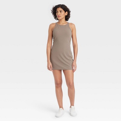 Women's Fine Rib Active Dress - All In Motion™ Taupe S : Target