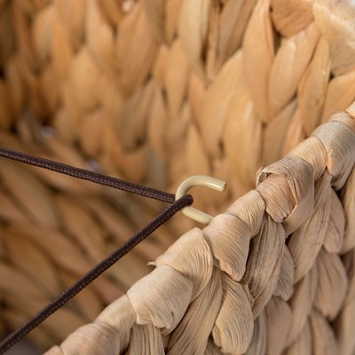 Tall Natural Water Hyacinth Wicker Tissue Box Cover