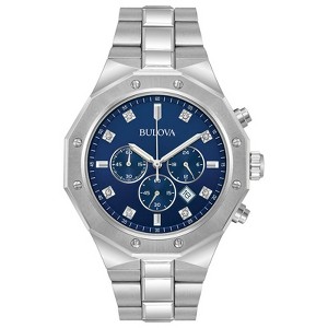 Bulova Men's Classic Diamond 6-Hand Chronograph Quartz Watch, Calendar Date, Luminous Markers, 100M Water Resistant, 44mm - 1 of 4