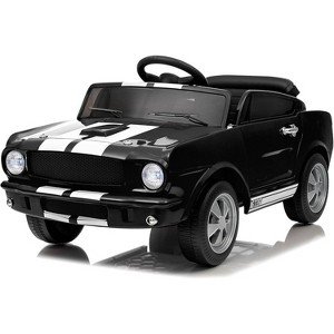 12V Licensed Shelby GT350 Ride On Car, Ford Kids Electric Vehicle with Remote Control, Safety Belt,2 Speeds,LED & Music - 1 of 4