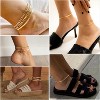 Gold Bracelets - Real 14K Women's Cute Tennis Cubic Beaded Link Paperclip Dainty Bracelet Pack - 2 of 4