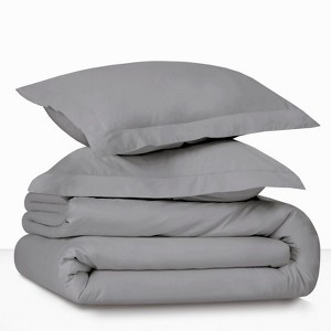 Farm to Home Dreamy Organic Duvet Set – 100% Organic Cotton, 300 TC Solid Sateen, Soft, Breathable, Lightweight, Hotel-Style Details - 1 of 3