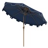 PAGED 9FT Patio Umbrella Double Top Ruffled Market Umbrella with Push Button Tilt and Crank for Garden, Poolside, Base Not Included - 3 of 4
